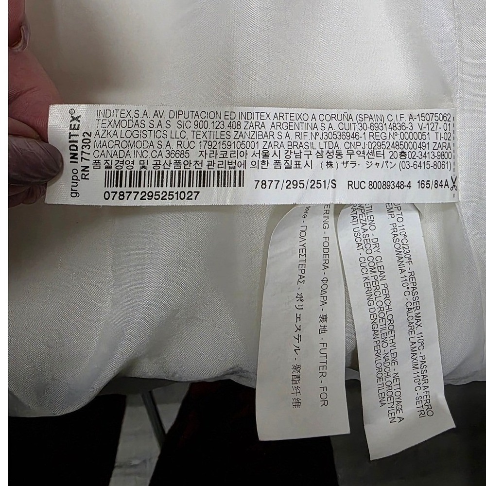 Zara Basic Women Off White Double Breasted Sleeveless Blazer Vest Small Longline - Picture 6 of 9
